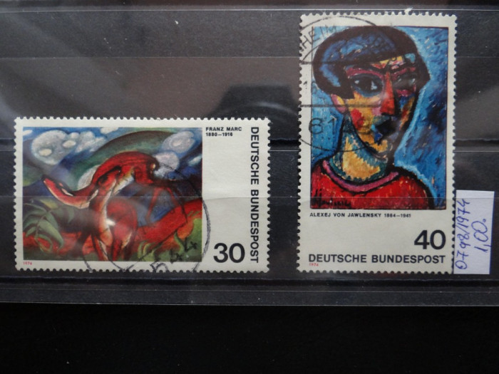 Serie completa timbre Germania stampilate-Deutsche Bundespost-1974-MC798