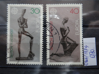 Serie completa timbre Germania stampilate-Deutsche Bundespost-1974-MC804 foto