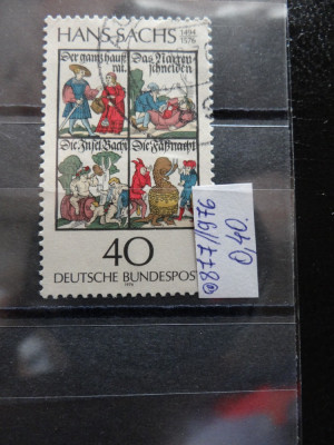 Timbru Germania stampilat-Deutsche Bundespost -1976-MC877 foto