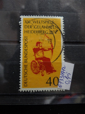 Timbru Germania stampilat-Deutsche Bundespost -1972-MC733 foto