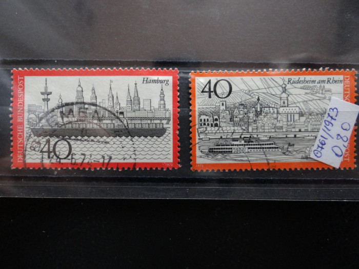 Serie completa timbre Germania stampilate-Deutsche Bundespost-1973-MC761