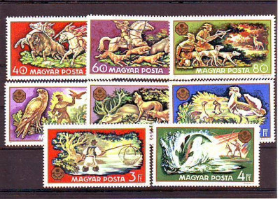 UNGARIA 1971, Fauna -Vanatoare, serie neuzata, MNH foto