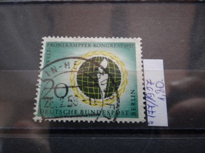 Timbru Germania stampilat-Deutsche Bundespost Berlin-1957-MC177 foto