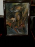 PVM - Tablou &quot;Arta Moderna&quot; ulei pe carton semnat I. Streinu &#039;98 (1), Abstract