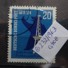 Timbru Germania stampilat-Deutsche Bundespost Berlin-1963-MC232