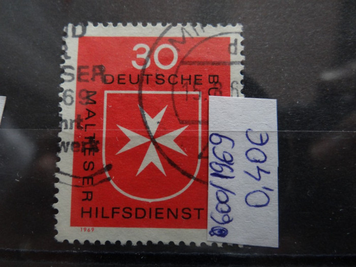 Timbru Germania stampilat-Deutsche Bundespost -1969-MC600