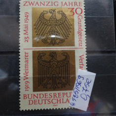Serie completa timbre Germania-Deutsche Bundespost -1969-MC585