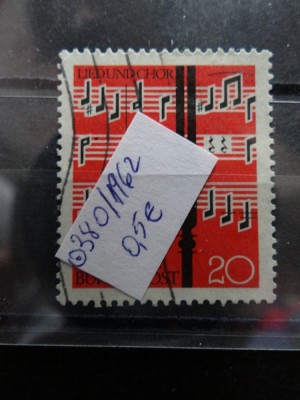 Timbru Germania stampilat-Deutsche Bundespost -1962-MC380 foto