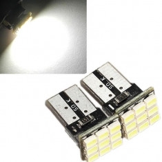 Led bec T10 W5W pozitie 9 smd 3528 de culoare alb foto