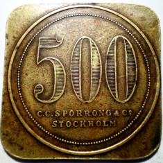 C.171 SUEDIA JETON 500 C.C. SPORRONG & CO STOCKHOLM CONTRAMARCA CP 30,5mm