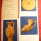 Set 7 Ilustrate -Tezaurul Tracic de Aur Panagurichte Bulgaria 1961 +carnet expli