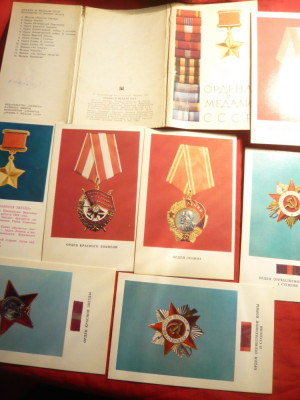 Carnet 14 Fotografii -Ordine si Medalii URSS 1973 foto