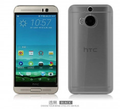 Htc M9 Plus - Pachet Husa Slim Silicon Transparent si Folie Sticla foto