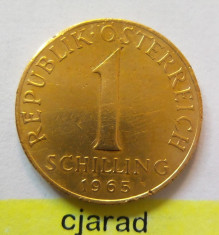Moneda 1 Schilling - AUSTRIA 1965 *cod 1836 xf+ foto