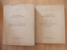 CURS GENERAL DE MINERALE SI ROCE- MRAZEC, GIUSCA- 1938, 1943, DOUA VOLUME foto