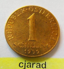 Moneda 1 SCHILLING - AUSTRIA 1959 (rara) *cod 1833 = A.UNC foto