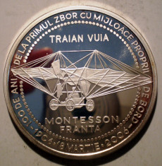 5.194 ROMANIA AVIATIE TAROM TRAIAN VUIA PRIMUL ZBOR MONTESSON 2006 PROOF 50mm foto