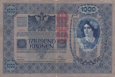 AUSTRIA 1.000 kronen 1902 VF!!! foto