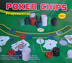 Poker profesional cu 500 de piese foto