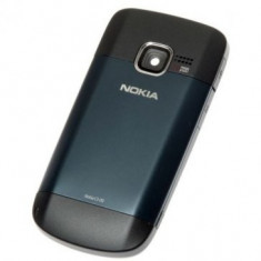Carcasa mijloc si capac baterie Nokia C3 Originala Albastra SWAP foto