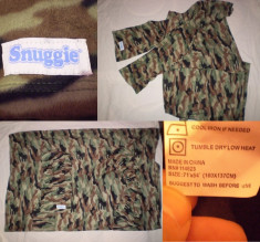 vanatoare Patura Camuflaj SNUGGIE vanatori pescuit armata army calduroasa noua foto