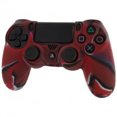 Pro Soft Silicone Protective Cover With Ribbed Handle Grip Red Ps4 foto