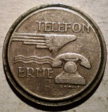 1.823 UNGARIA JETON TELEFONIC TELEFON ERME MAGYAR POSTA 21mm