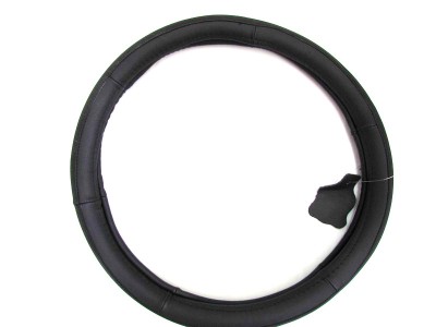 Husa volan A020 piele vita Marimea M ( 38-39cm ) culoare negru foto