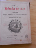 CALENDAR ILUSTRAT - 1870 - IN GERMANA - 252 PAGINI- MULTE GRAVURI