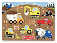 Puzzle Lemn Santierul De Constructii Melissa And Doug foto