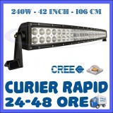 PROIECTOR LED CREE CURBAT, COMBO BEAM, 106 CM 240W, 12V 24V, OFFROAD SUV UTILAJE, Universal, ZDM