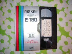 Caseta video VHS MAXELL Extra Performance 180 minute foto