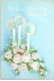CPI (B5935) FELICITARE DE ZIUA NUMELUI, ARANJAMENT FLORAL, LUMANARI, Circulata, Printata
