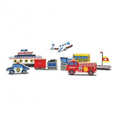 Puzzle Lemn In Relief Mijloace De Transport Melissa And Doug foto