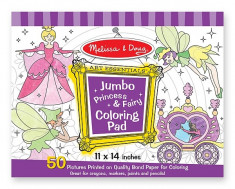 Caiet Jumbo Cu Desene Pentru Colorat Printese Si Zane Melissa And Doug foto