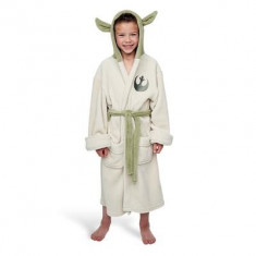 Halat De Baie Yoda Star Wars Fleece Robe Cream Kids Medium foto