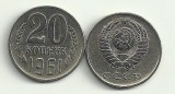 RUSIA URSS 20 COPEICI KOPEICI KOPEKS 1961 [2] livrare in cartonas