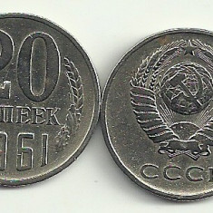 RUSIA URSS 20 COPEICI KOPEICI KOPEKS 1961 [2] livrare in cartonas