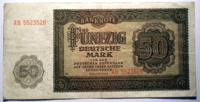 174 GERMANIA RDG DDR 50 DEUTSCHE MARK 1948 SR. 528 foto