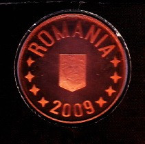 5 BANI 2009 PROOF UNC emisiune BNR speciala de 1000 exemplare foto