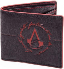 Portofel Assassins Creed Unity Black Embossed Red Logo Bifold Wallet foto