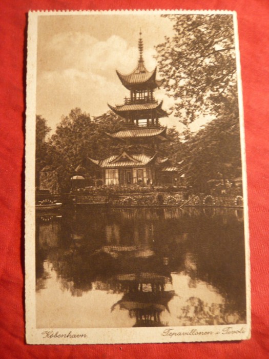 Ilustrata -Pagoda Orientala la Copenhaga- Kobenhakn- Danemarca