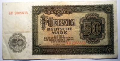 175 GERMANIA RDG DDR 50 DEUTSCHE MARK 1948 SR. 638 foto