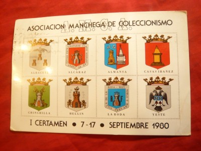 Ilustrata AMCA -Asociatia Colectionarilor Spanioli 1980-Emblemele Oraselor foto