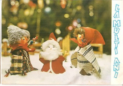 CPI (B5988) FELICITARE &amp;quot;LA MULTI ANI&amp;quot;. PAPUSI CU COLINDUL, 1972 foto