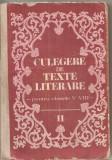 (C6229) CULEGERE DE TEXTE LITERARE PENTRU CLASELE V-VIII, VOL. II