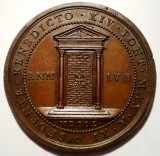 C.451 ITALIA VATICAN MEDALIE PAPA BENEDICT XIV 1750 BRONZ 44mm
