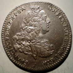 G.243 AUSTRIA ITALIA TOSCANA FRANCISC I 1 FRANCESCONE 10 PAOLI 1749 ARGINT 27,4g