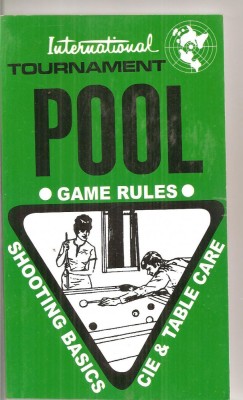 (C6248) POOL. GAME RULES, BILIARD, REGULI DE JOC, TURNEE INTERNATIONALE foto