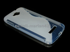 HUSA ALCATEL POP C7 SILICON ALB TRANSPARENT- CURIER GRATUIT foto